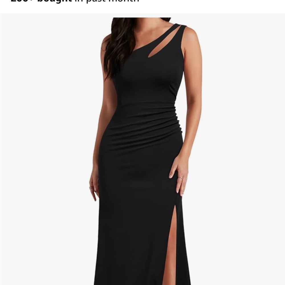 Elegant Black One-Shoulder Dress